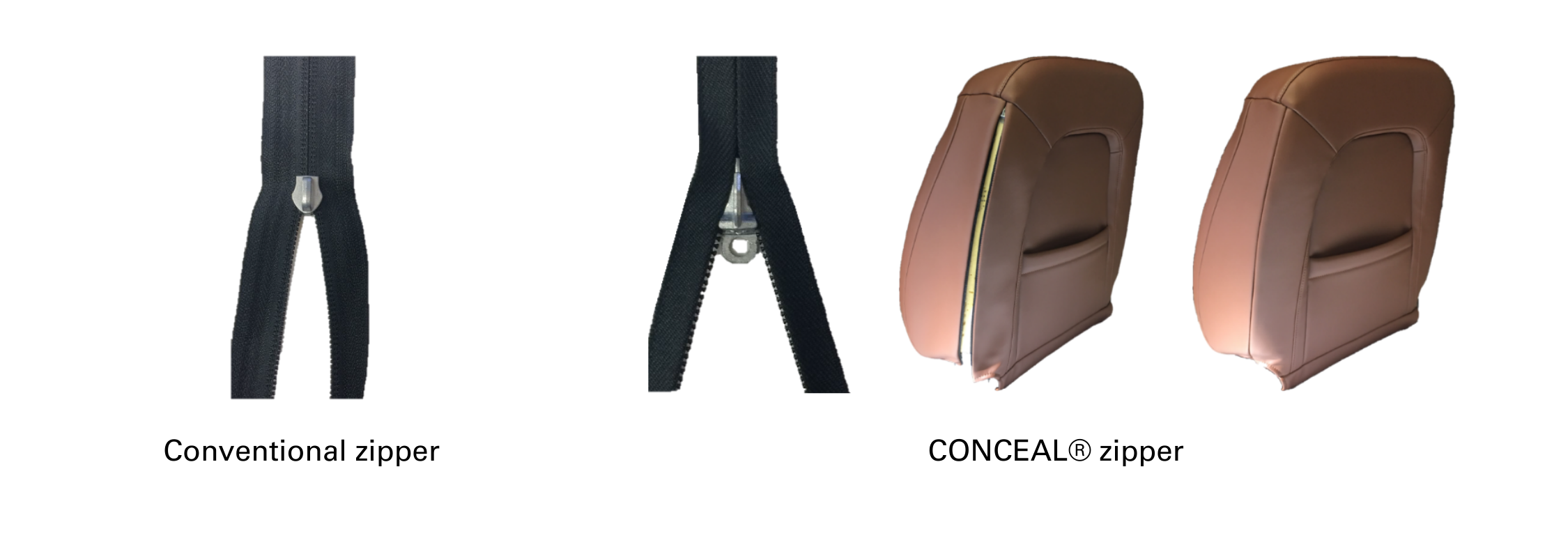 CONCEAL® zipper