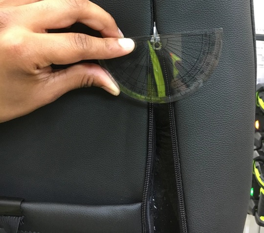 How to close a concealed zipper in a car seat