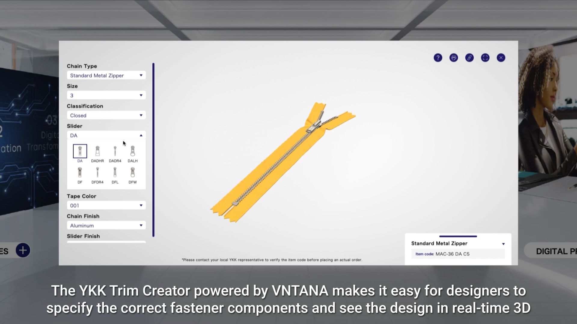 YKK Launches First Ever 3D Configurator for Custom Trim Sales