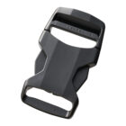 This is a simple style buckle that: is impact-resistant Reduces accidental breakage Reduced incorrect insertion is glove-friendly Features The shape of the plug leg reduces accidental leg breakage Streamlined plug leg and tip shape for easy insertion and to reduces incorrect insertion Wider side opening for easy release Materials Polyacetal（POM）：POM, a crystalline thermoplastic resin, is YKK’ s main raw material. POM is recommended for high performance applications in a wide range of environmental conditions. The recommended short-term range of operating temperature is -40C to 130C (-40F to 270F). Tough-Polyacetal（T-POM）：T-POM is an impact modified polyacetal resin. T-POM maintains excellent tensile strength, stiffness, hardness, dimensional stability, chemical resistance, as well as improved impact strength.