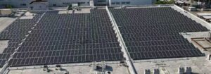 Solar power panels installed at the Shanghai YKK Zipper Co., Ltd Min Hang Plant