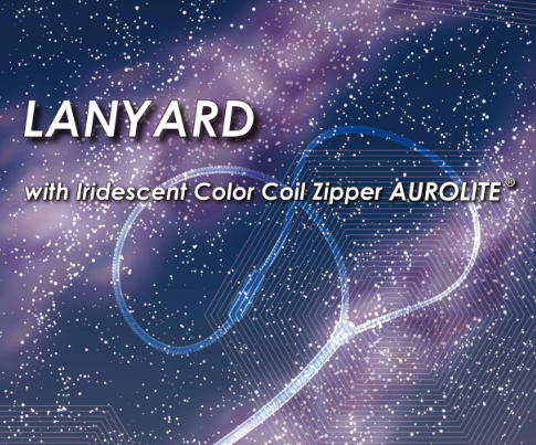 Lanyard with Iridescent Color Coil Zipper AUROLITE®